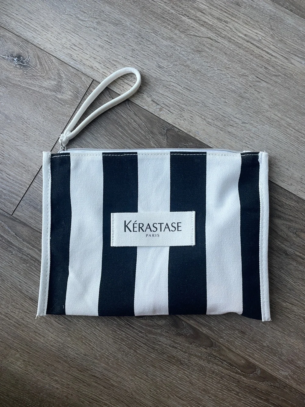 NWT Kérastase Black & White Zipper Travel Makeup Bag